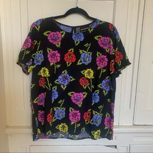 NWT Nooworks Roses Boxy Top - Roses in Size XL